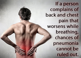 Pneumonia and back pain