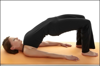 Bridge pose for osteoporosis