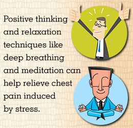 Tip to relieve chest pain from stress