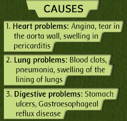 Causes of burning chest pain
