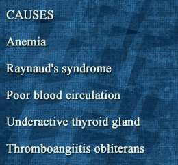 Causes of cold feet and hands