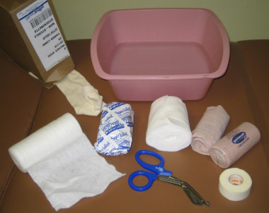 Equipment for ulnar gutter splint. Image courtesy 